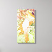 Alphonse Mucha Spring Floral  Art Nouveau Canvas Afdruk (Voorkant)