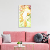 Alphonse Mucha Spring Floral  Art Nouveau Canvas Afdruk (Insitu (Woonkamer))