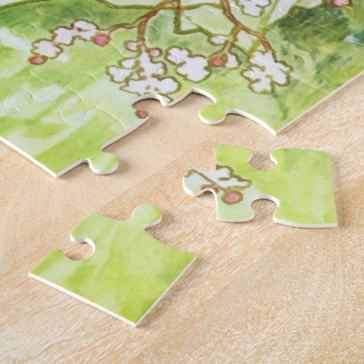 Alphonse Mucha Spring Floral Art Nouveau Legpuzzel (Zijkant)