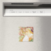 Alphonse Mucha Spring Floral Art Nouveau Magneet (Insitu (Vaatwasser))