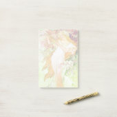 Alphonse Mucha Spring Floral Art Nouveau Post-it® Notes (Op bureau)
