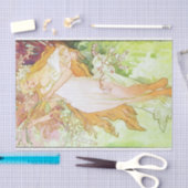 Alphonse Mucha Spring Floral  Art Nouveau Tissuepapier (Craft)