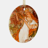 Alphonse Mucha Spring Keramisch Ornament (Rechts)