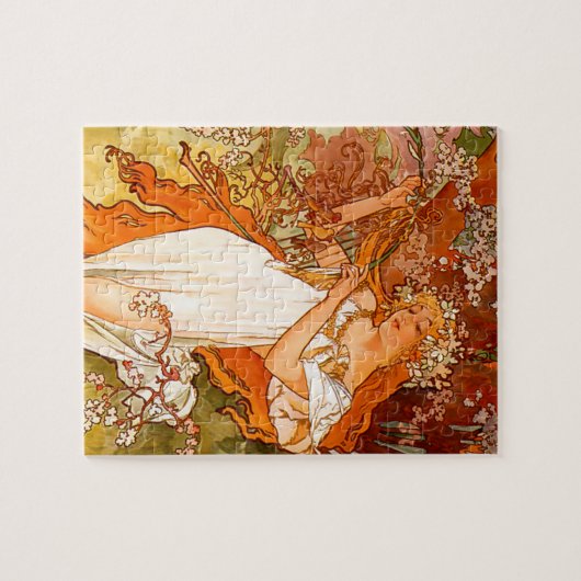 Alphonse Mucha Spring Legpuzzel (Horizontaal)