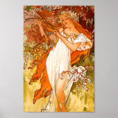Alphonse Mucha Spring Poster (Voorkant)