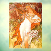 Alphonse Mucha Spring Raamsticker (Vel 3)