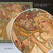 Alphonse Mucha Spring Season Art Nouveau  Tegeltje