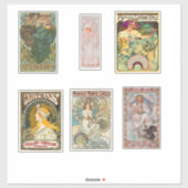 Alphonse Mucha Sticker Assortiment 2 (Vel)