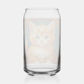 Alphonse Mucha Stijl Oranje Kat Blikvorm Glas (Achterkant)