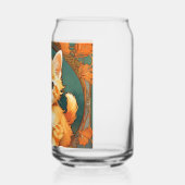 Alphonse Mucha Stijl Oranje Kat Blikvorm Glas (Links)