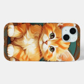 Alphonse Mucha Stijl Oranje Kat Case-Mate iPhone Case (Achterkant (horizontaal))
