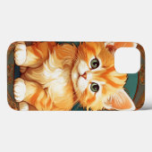 Alphonse Mucha Stijl Oranje Kat Case-Mate iPhone Case (Achterkant (horizontaal))