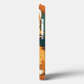 Alphonse Mucha Stijl Oranje Kat Case-Mate iPhone Case (Achterkant / Links)