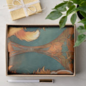 Alphonse Mucha Stijl Oranje Kat Tissuepapier (Geschenk)