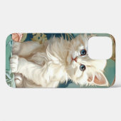 Alphonse Mucha Stijl Witte Kat Case-Mate iPhone Case (Achterkant (horizontaal))