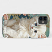 Alphonse Mucha Stijl Witte Kat Case-Mate iPhone Case (Achterkant (horizontaal))