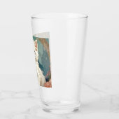 Alphonse Mucha Stijl Witte Kat Glas (Links)