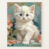 Alphonse Mucha Stijl Witte Kat Planner (Achterkant)