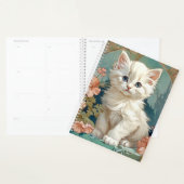 Alphonse Mucha Stijl Witte Kat Planner (Display)