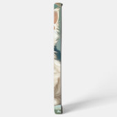 Alphonse Mucha Stijl Witte Kat Samsung Galaxy Hoesje (Linkerkant)