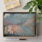 Alphonse Mucha Stijl Witte Kat Tissuepapier (Geschenk)