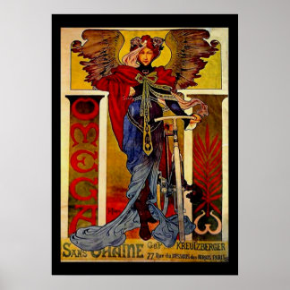 Alphonse Mucha Stunning Art Nouveau Vrouw #39 Poster