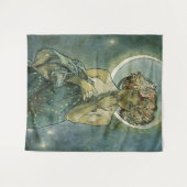 Alphonse Mucha Stunning Art Nouveau Woman #18 Wandkleed (Voorkant (horizontaal))