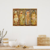 Alphonse Mucha Stunning Art Nouveau Woman #31 Poster (Keuken)