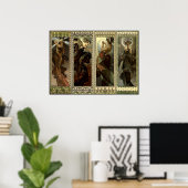 Alphonse Mucha Stunning Art Nouveau Woman #34 Poster (Thuiskantoor)