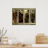 Alphonse Mucha Stunning Art Nouveau Woman #34 Poster (Keuken)