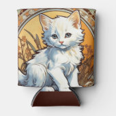 Alphonse Mucha Style Cat Blikjeskoeler (Voorkant)