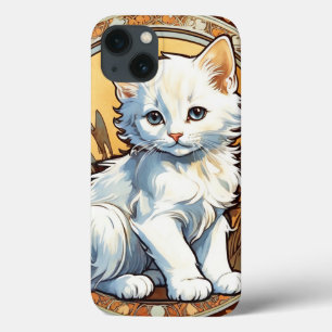 Alphonse Mucha Style Cat Case-Mate iPhone Case