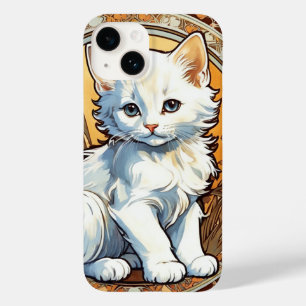 Alphonse Mucha Style Cat Case-Mate iPhone 14 Hoesje