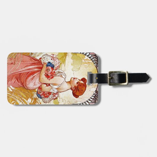 Alphonse Mucha Summer Bagagelabel (Voorkant horizontaal)