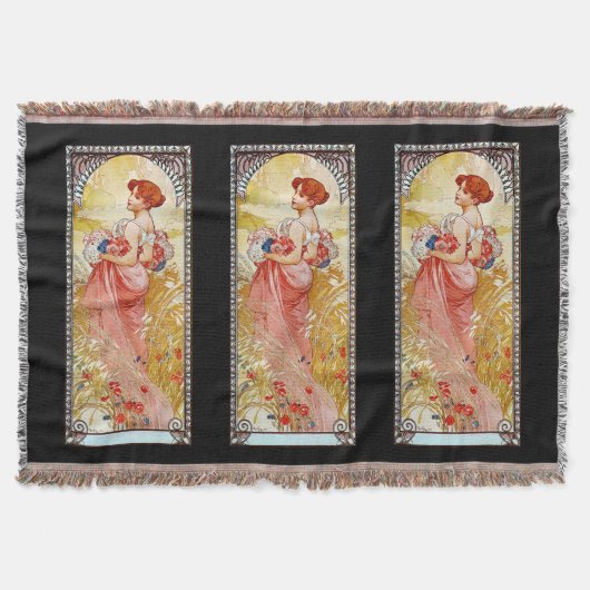 Alphonse Mucha Summer Deken (Voorkant)