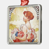 Alphonse Mucha Summer Metalen Ornament (Links)