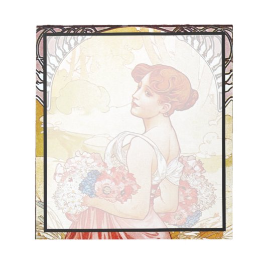 Alphonse Mucha Summer Notitieblok (Voorkant)