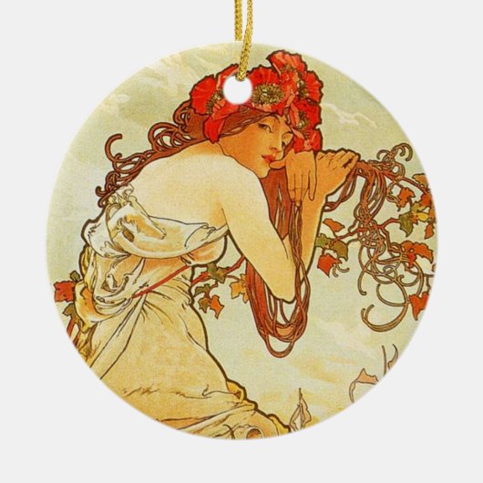 Alphonse Mucha Summer Ornament (Voorkant)