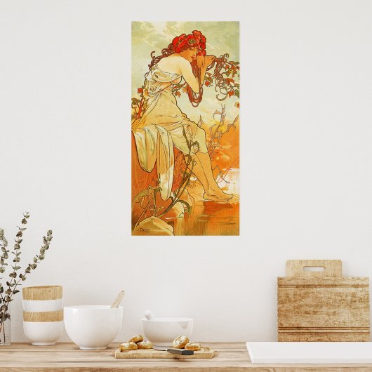 Alphonse Mucha Summer Poster (Keuken)