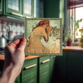 Alphonse Mucha Summer Season Art Nouveau Tegeltje