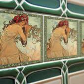 Alphonse Mucha Summer Season Art Nouveau Tegeltje