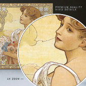 Alphonse Mucha Summer Seasons Art Nouveau  Tegeltje
