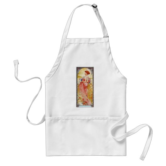 Alphonse Mucha Summer Standaard Schort (Voorkant)