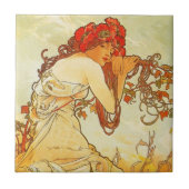 Alphonse Mucha Summer Tile Tegeltje (Voorkant)