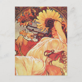 Alphonse Mucha Sunflower Briefkaart