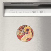 Alphonse Mucha Sunflower Magneet (Insitu (Vaatwasser))
