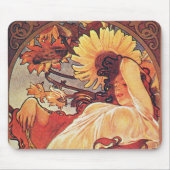 Alphonse Mucha Sunflower Muismat (Voorkant)