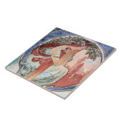Alphonse Mucha Tegeltje (Zijkant)