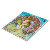 Alphonse Mucha Tegeltje (Zijkant)