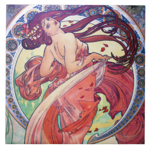 Alphonse Mucha Tegeltje